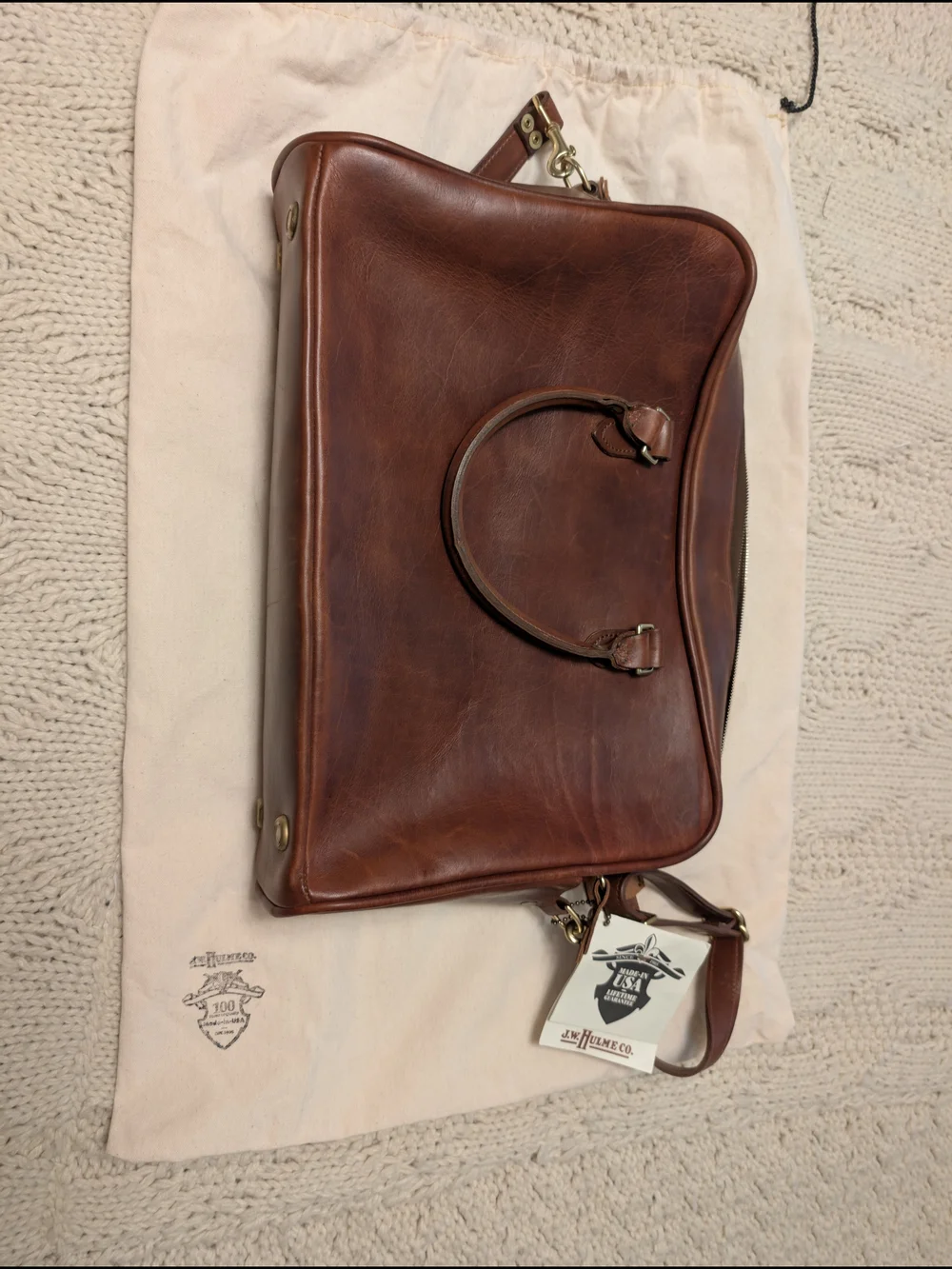 J.W. Hulme Co. Edgecumbe Briefcase - Heritage Leather (Made in USA)